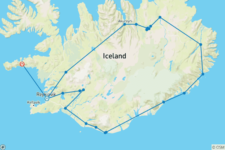 Karte von Island – Eine Reise rund um die Insel