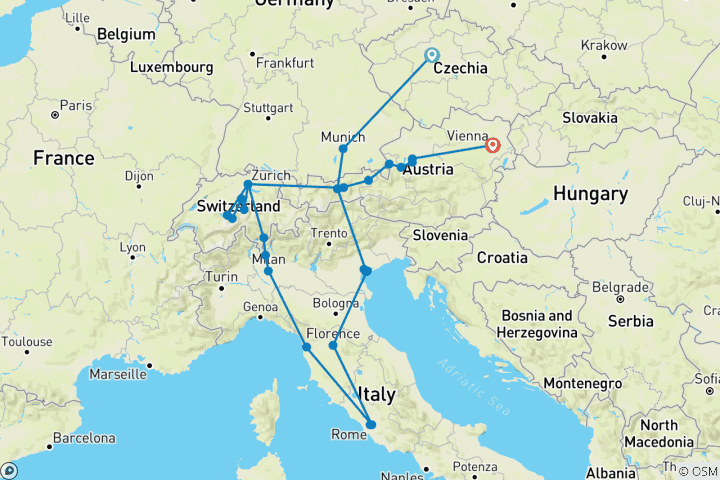Map of Central Europe