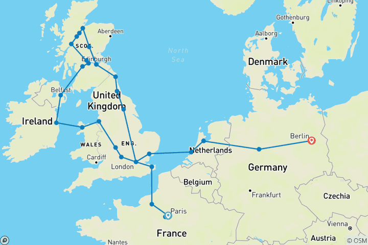 Carte du circuit Anneau de l'Atlantique et Berlin
