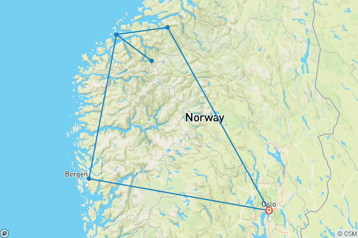 Karte von Winter im Geirangerfjord
