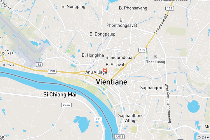 Map of Vientiane Cultural Escape: Temples, Buddha Park & Mekong Sunset