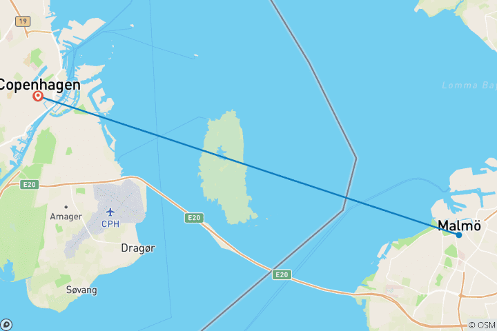 Mapa de ¿Una escapada a Copenhague y Malmö? Quizás incluso un poco más