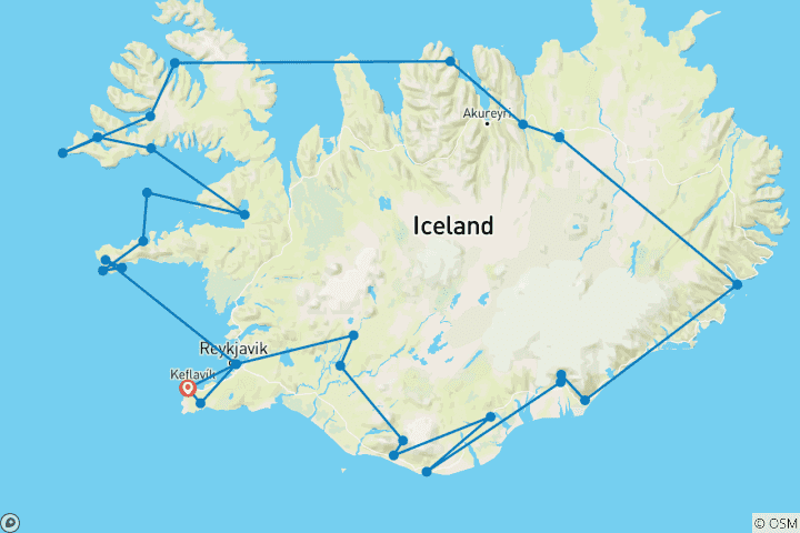 Karte von Island XXL - Ringstrasse, Westfjord und Snaefellsnes