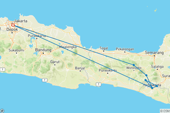 Carte du circuit Java – Le pays des temples et des montagnes de feu