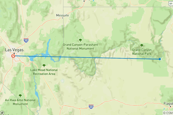 Map of Grand Canyon National Park: Overnight