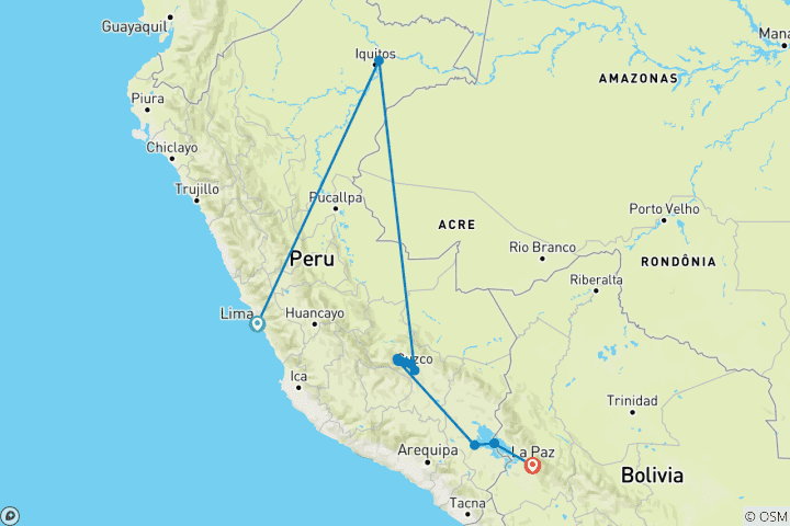 Mapa de Tierra Sagrada de los incas
