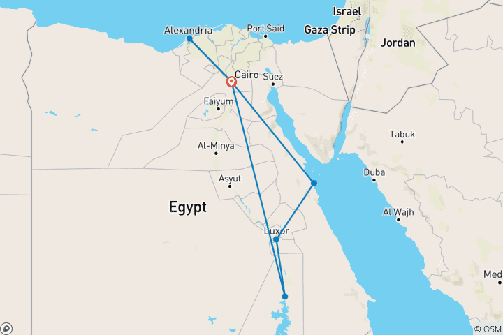 Map of Explore Egypt