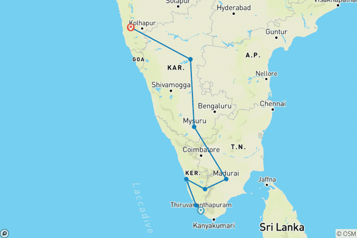 Map of South India Revealed