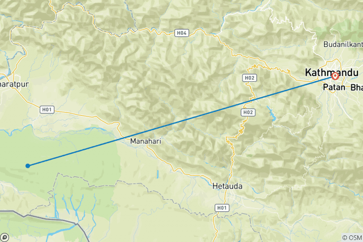 Map of Chitwan National Park Extension