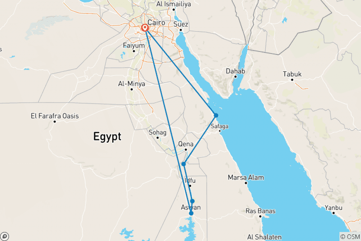 Map of Nile Jewel - 5* Cruise