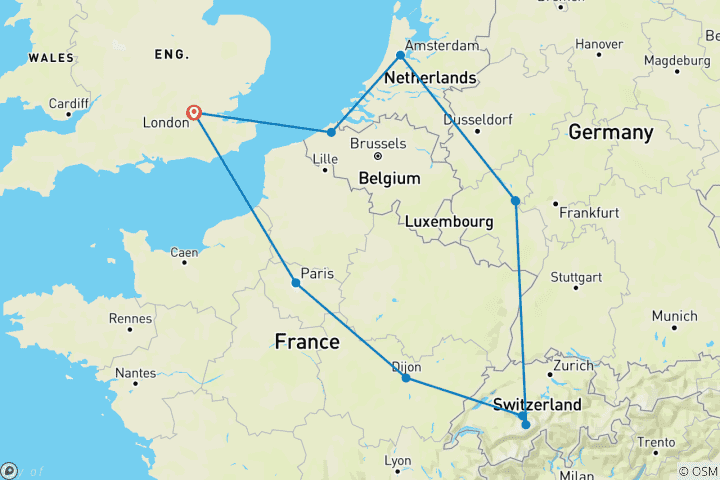 Carte du circuit Europe Taster