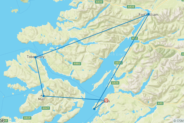 Map of Scotland by Bike and Boat