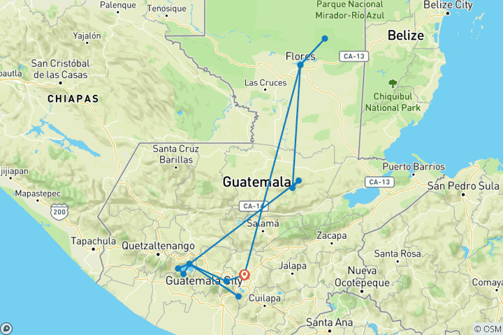 Map of Guatemala Mayan Explorer