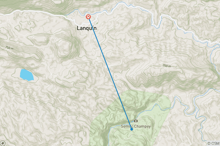 Map of Kanba Cave & Semuc Champey