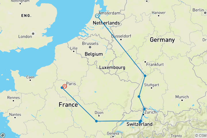 Carte du circuit Échantillon européen