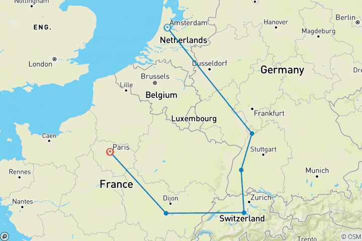 Karte von Europäische Kostprobe