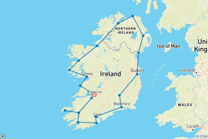 Carte du circuit Irlande pittoresque