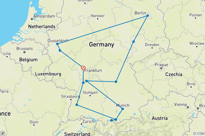 Carte du circuit Faits marquants en Allemagne