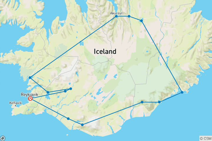 Map of Iceland Adventure