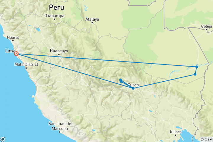 Map of Peru Family Experience