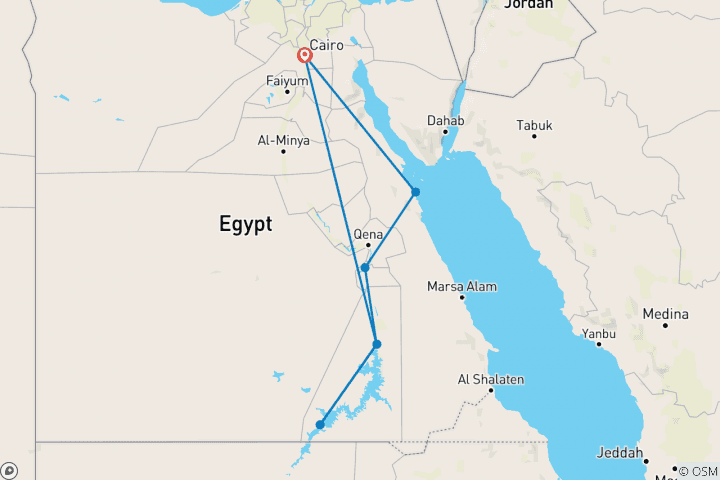 Carte du circuit Approfondir : l'Égypte