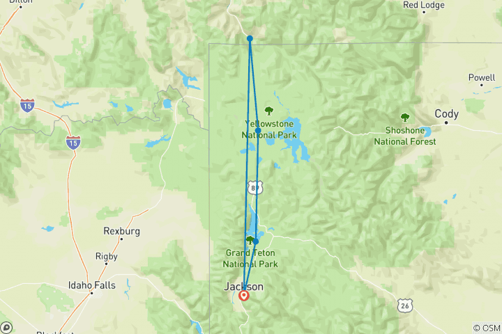 Map of Yellowstone Winter Wonderland