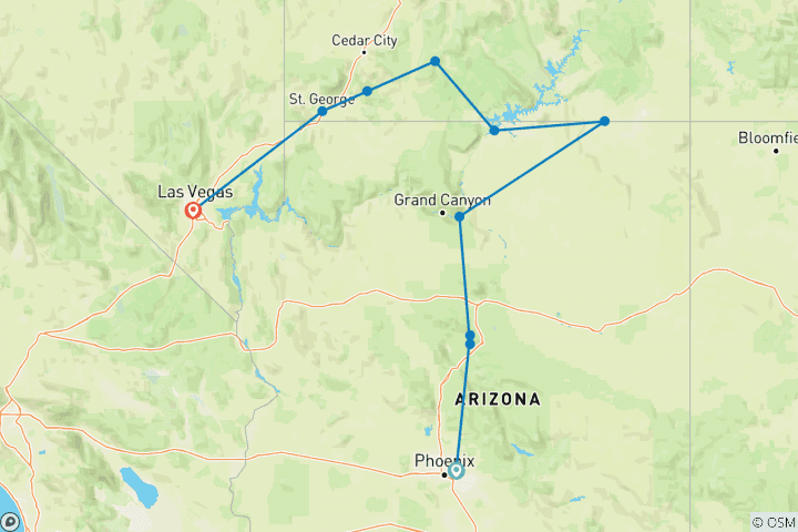 Map of Canyon Country Adventure