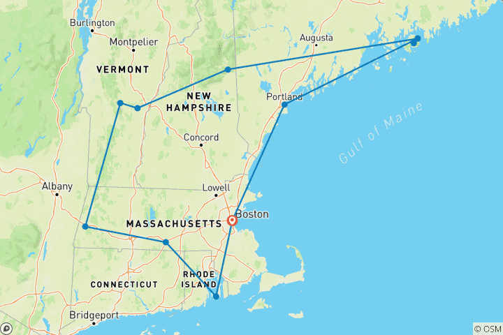 Carte du circuit Feuillage d'automne classique