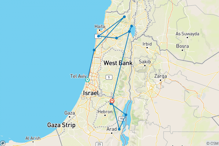 Map of Fascinating Israel