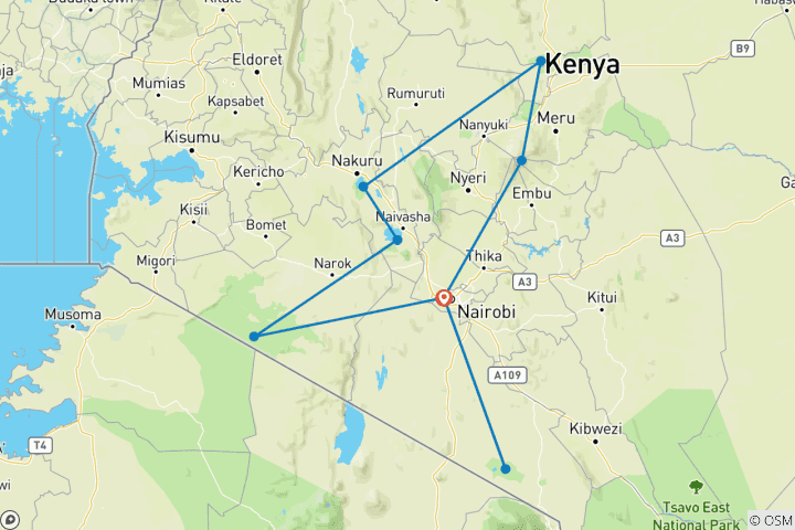 Mapa de Kenia: un safari clásico con Amboseli