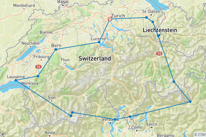 Carte du circuit Grand circuit de Suisse