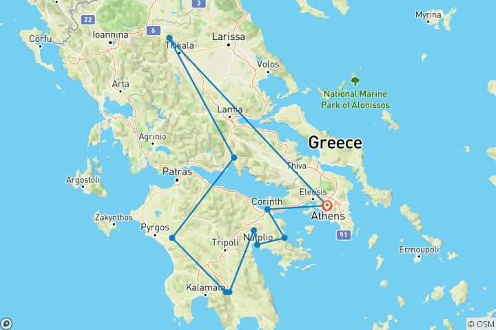 Map of The Best of Greece