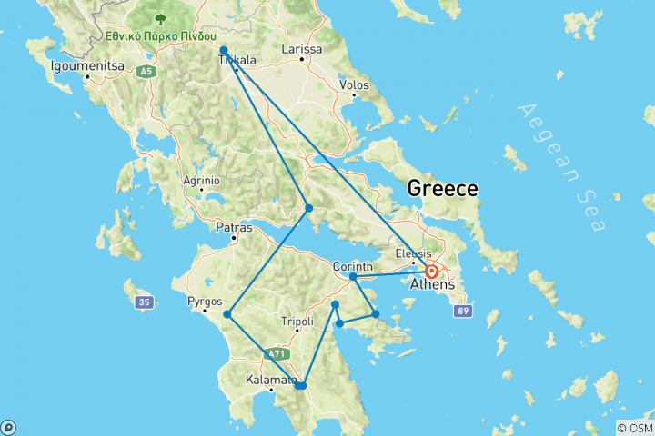 Map of The Best of Greece