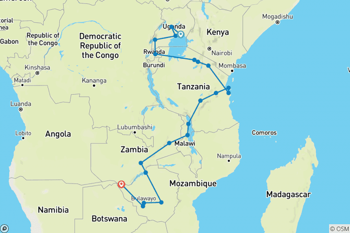 Mapa de Ríos de África