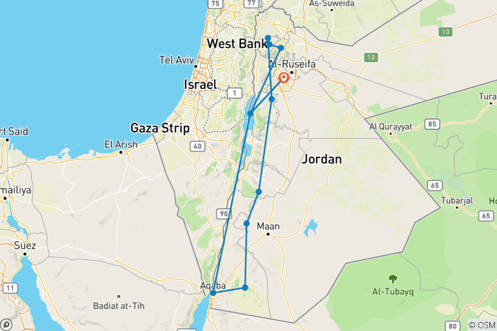 Map of Jordan Family Holiday