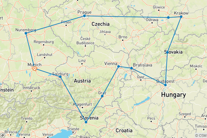 Carte du circuit Les incontournables de l'Est