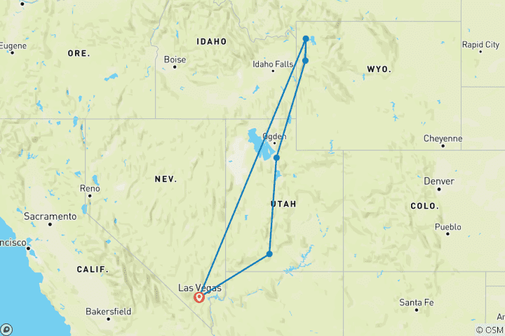 Mapa de Explorador de Yellowstone y las Montañas Rocosas