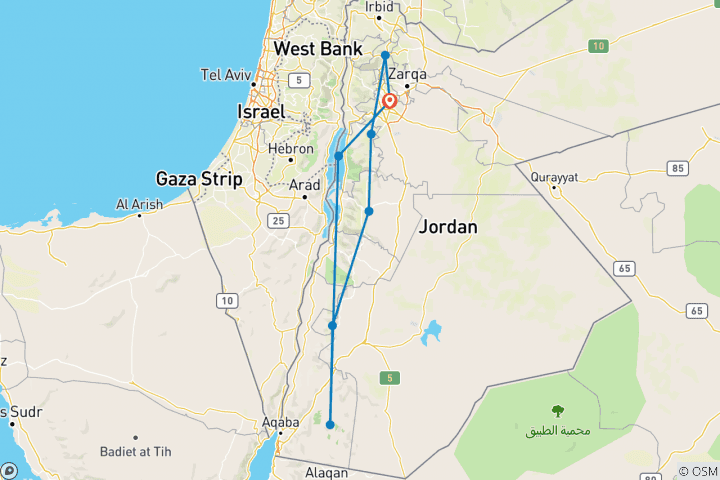 Map of Jordan Express