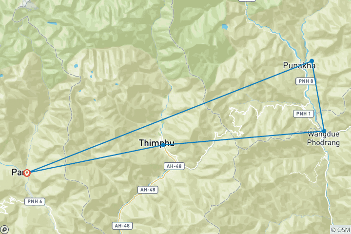 Map of Bhutan Encounters