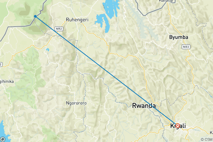 Map of Gorilla Express - 4 days