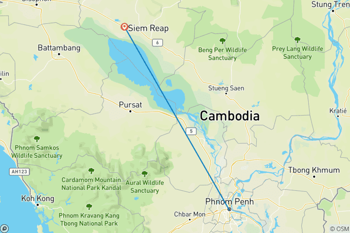 Map of Cambodia Classic