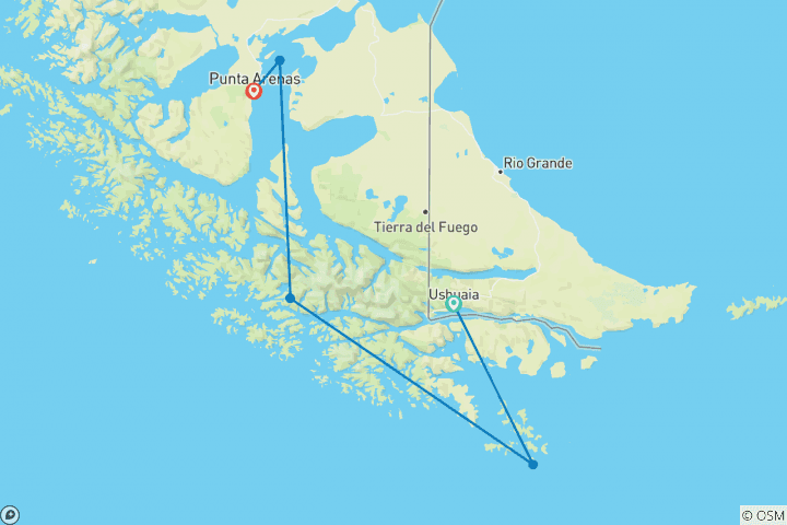 Map of Patagonian Explorer (4 Nights)