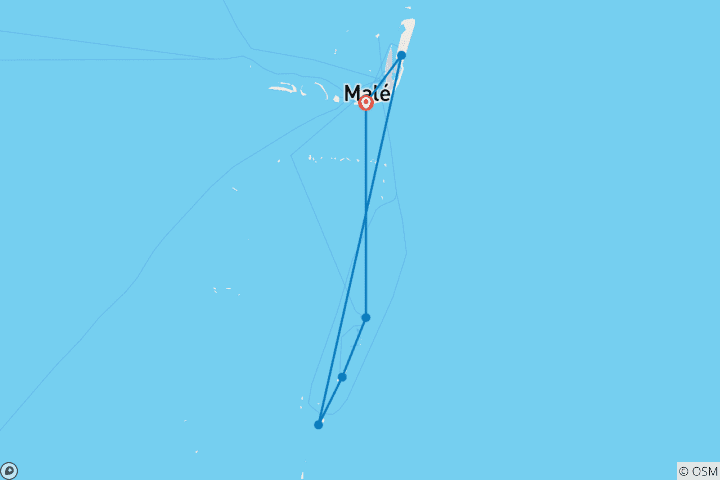 Map of 7N Maldives South Male Local Island Hopping