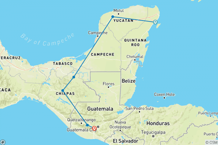 Map of Mayan Trail