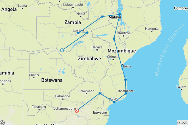 Carte du circuit Route commerciale