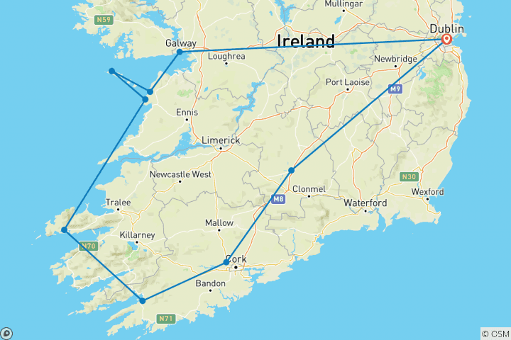 Map of The Wild Atlantic Way