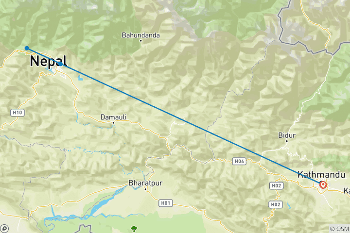 Map of Mardi Himal Trek