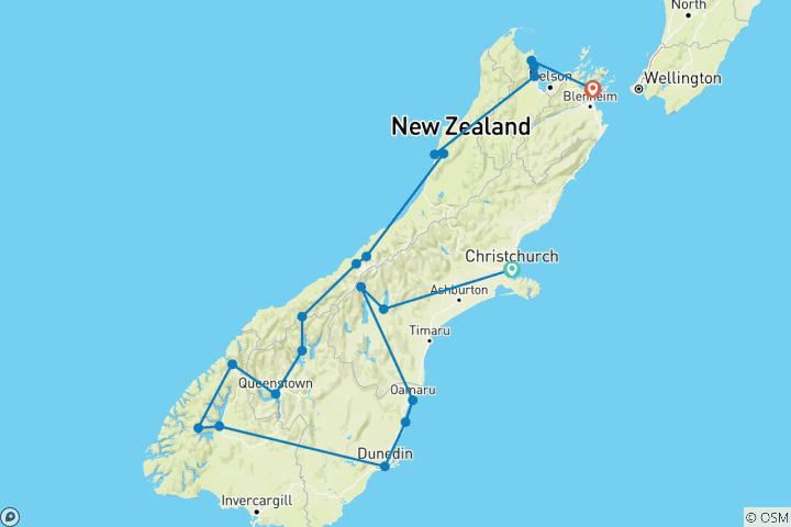 Map of Summer Blast from Christchurch - Top rated by National Geographic