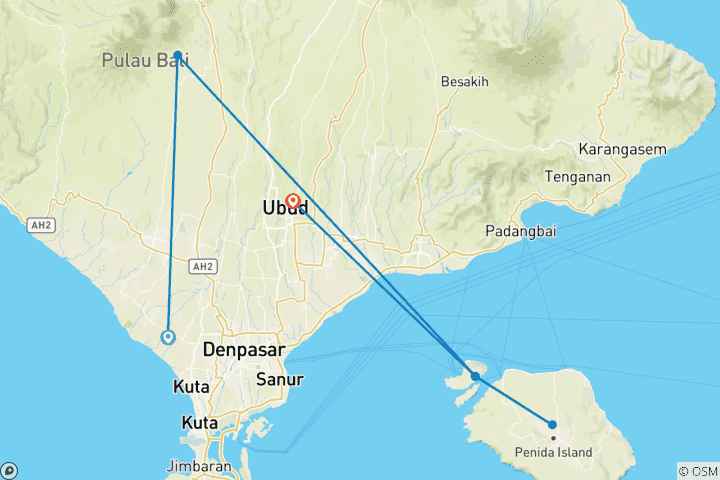Map of Wanderlands Bali - 8 Days
