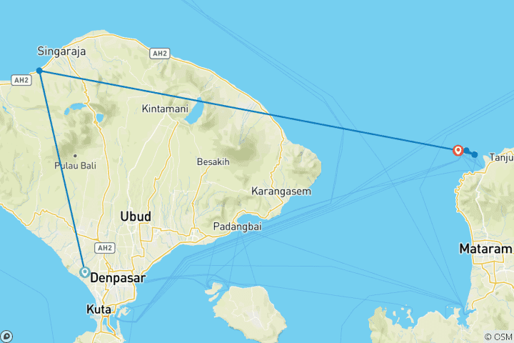 Map of Bali Intro 9 Days